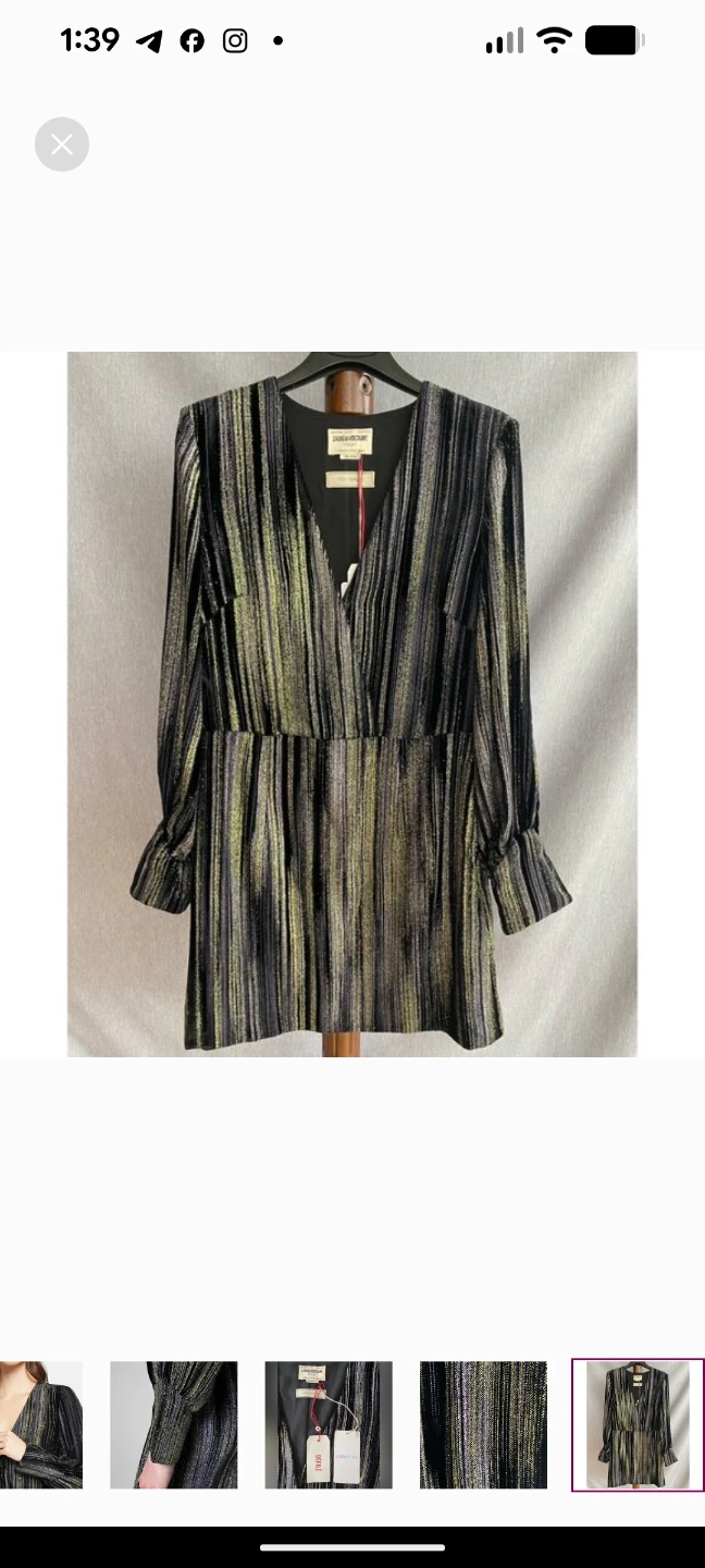 Zadig & Voltaire Striped Sequin Mini Dress - photo 2