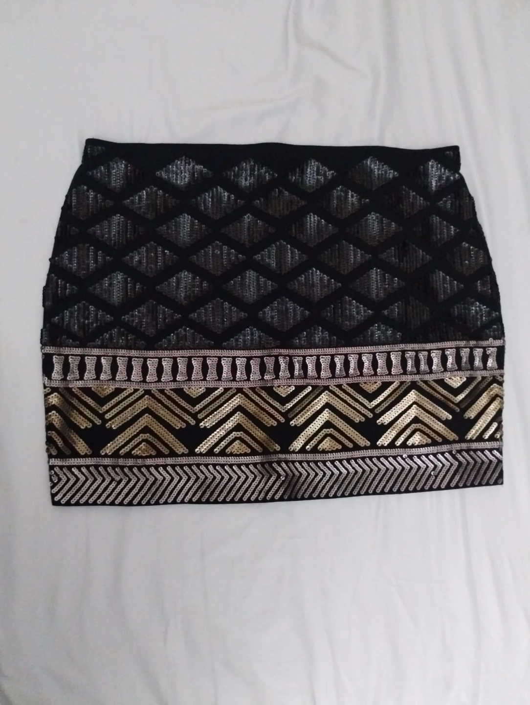 Black Sequin Mini Skirt - photo 2