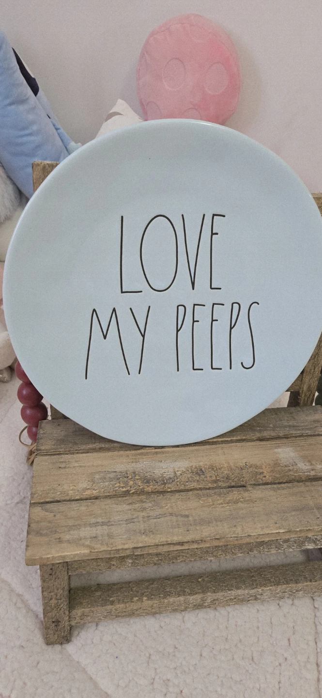 Rae Dunn "Love My Peeps" Platter. 11"
