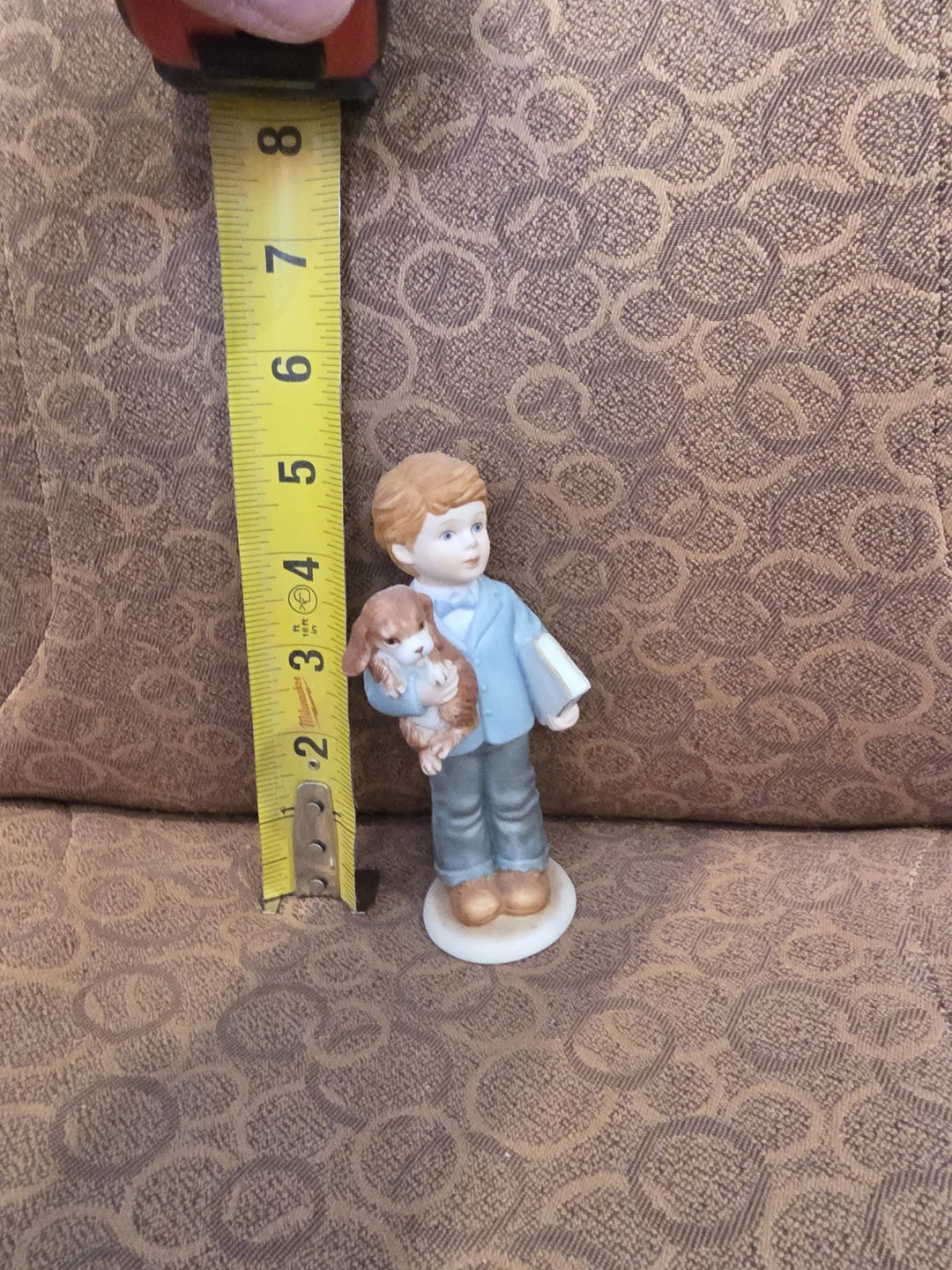 Boy with Puppy Figurine
