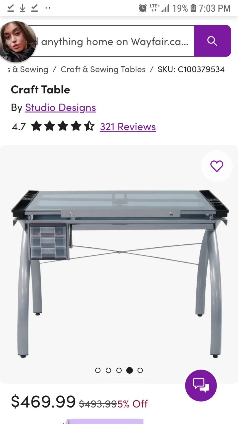 Studio Designs Futura Craft Station Drawing Table - photo 3