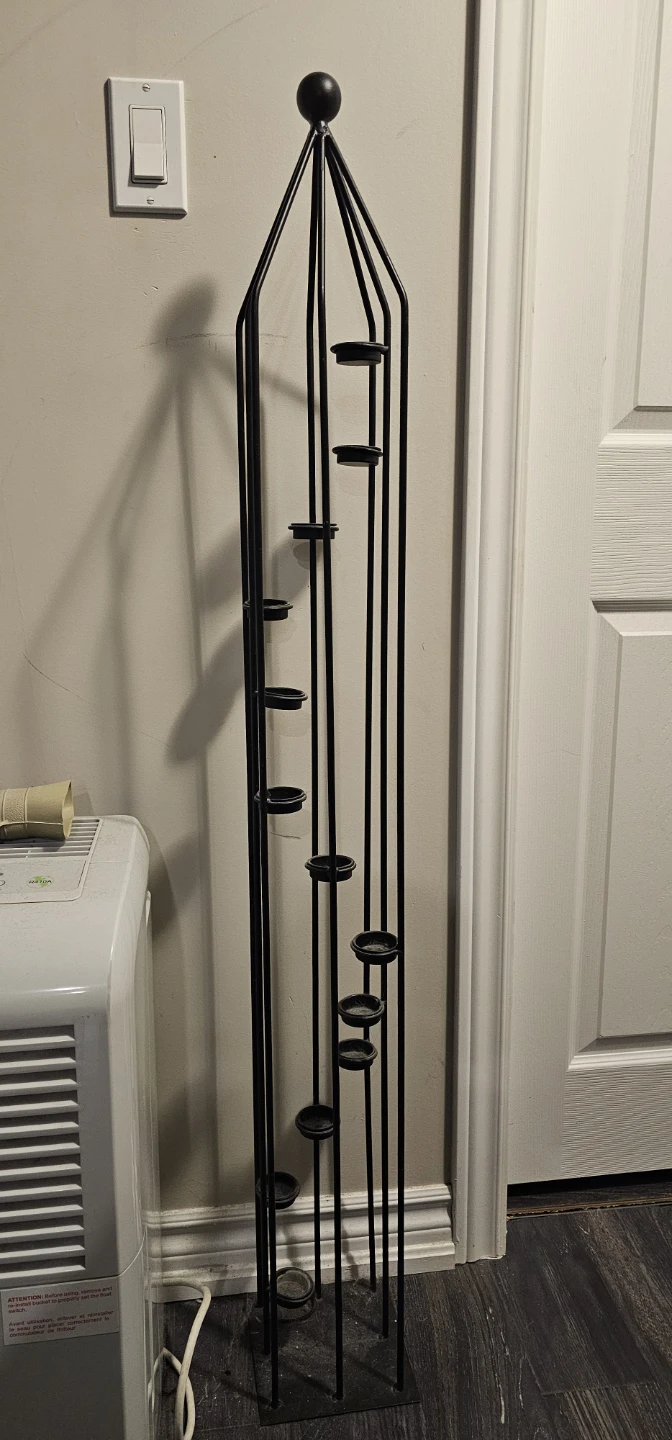 Black Metal Floor Candelabra