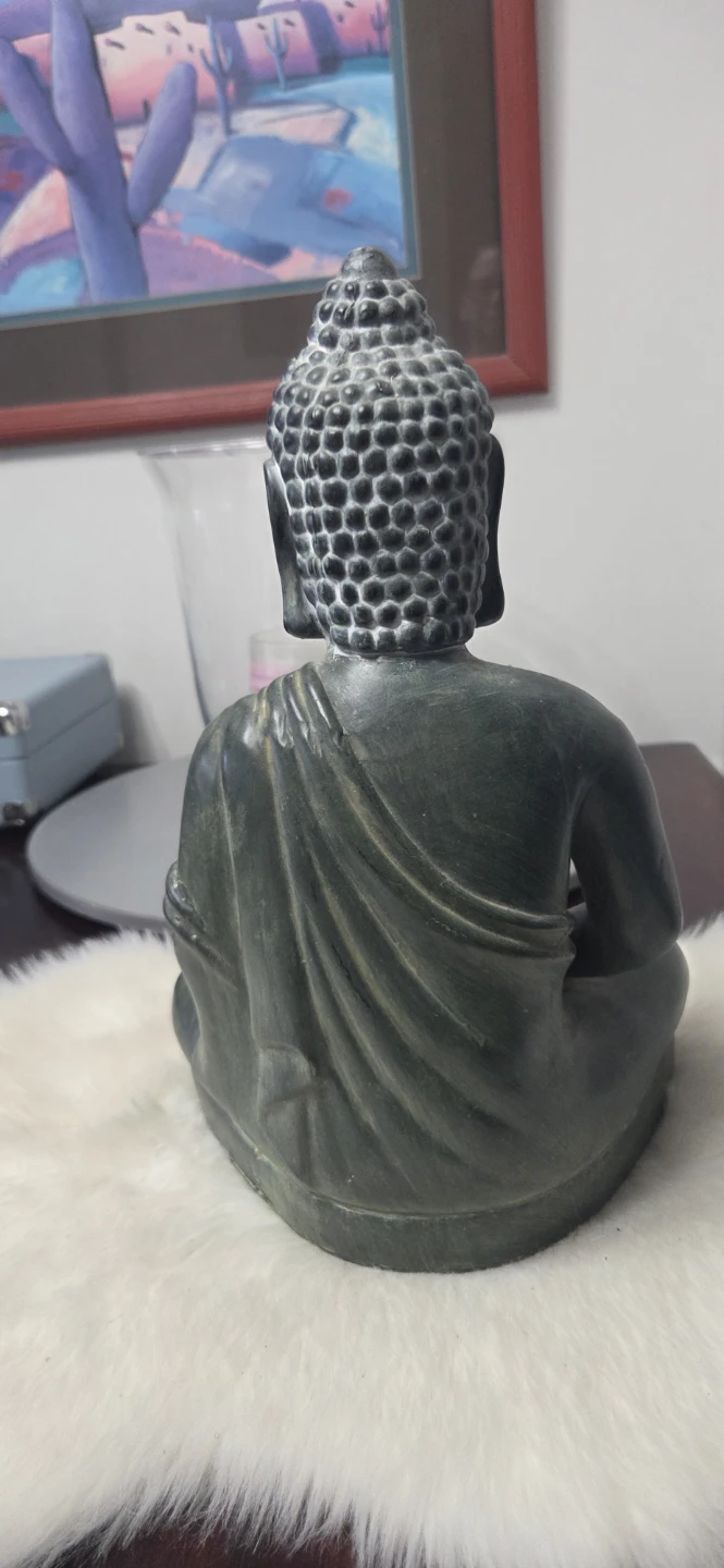 Sitting Buddha Candle Holder Figurine - photo 3