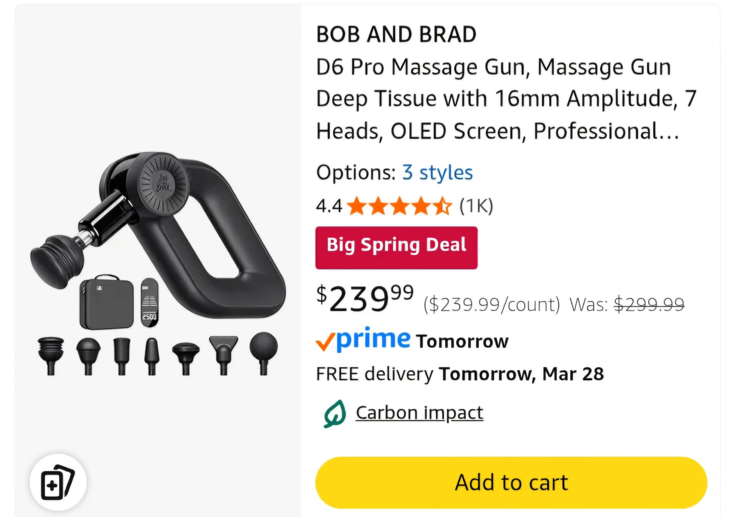 Bob and Brad D6 Pro Massage Gun 🥕