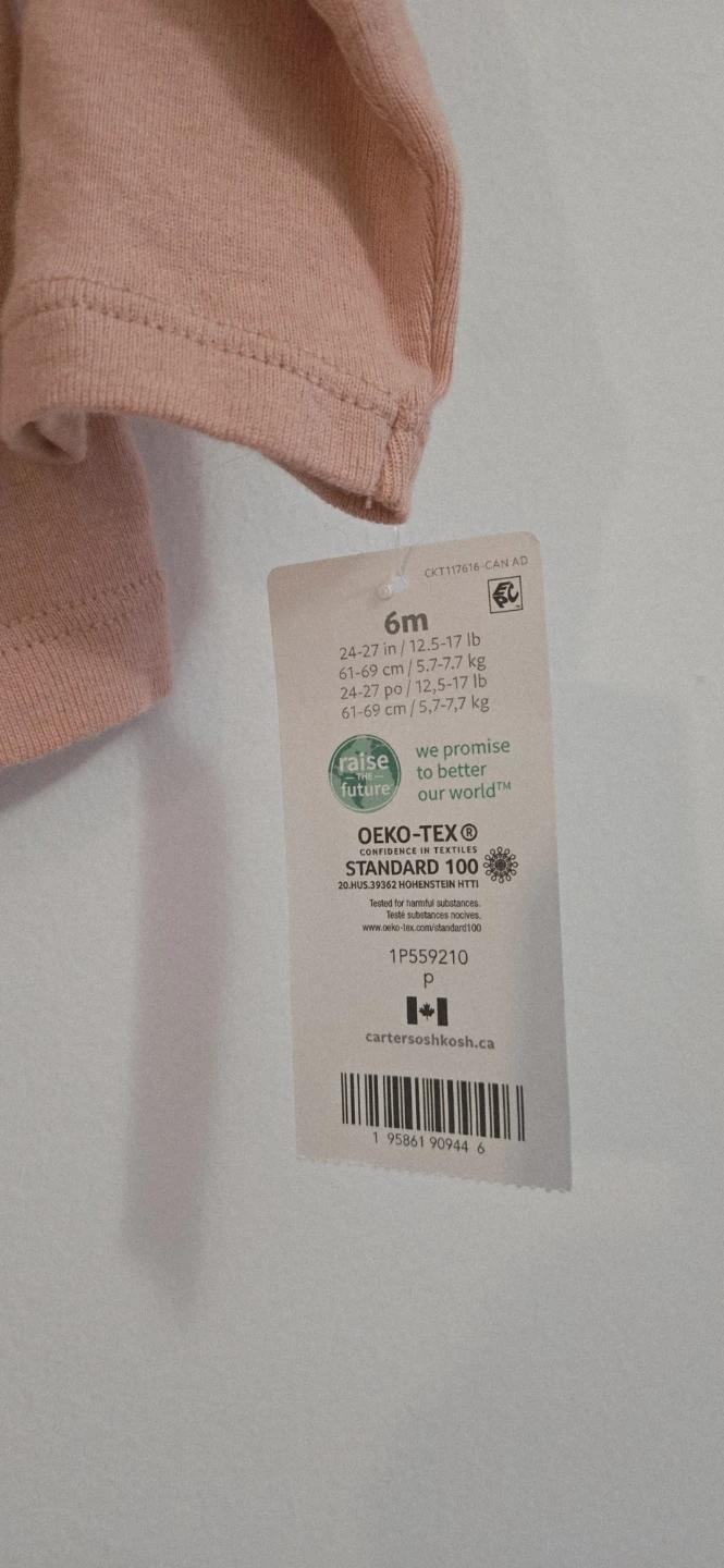 New!Carters Baby Girls Pink Cardigan Size 6 Months - photo 2