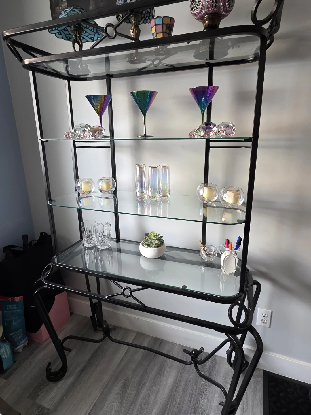 Glass Curio Display Shelf - photo 2