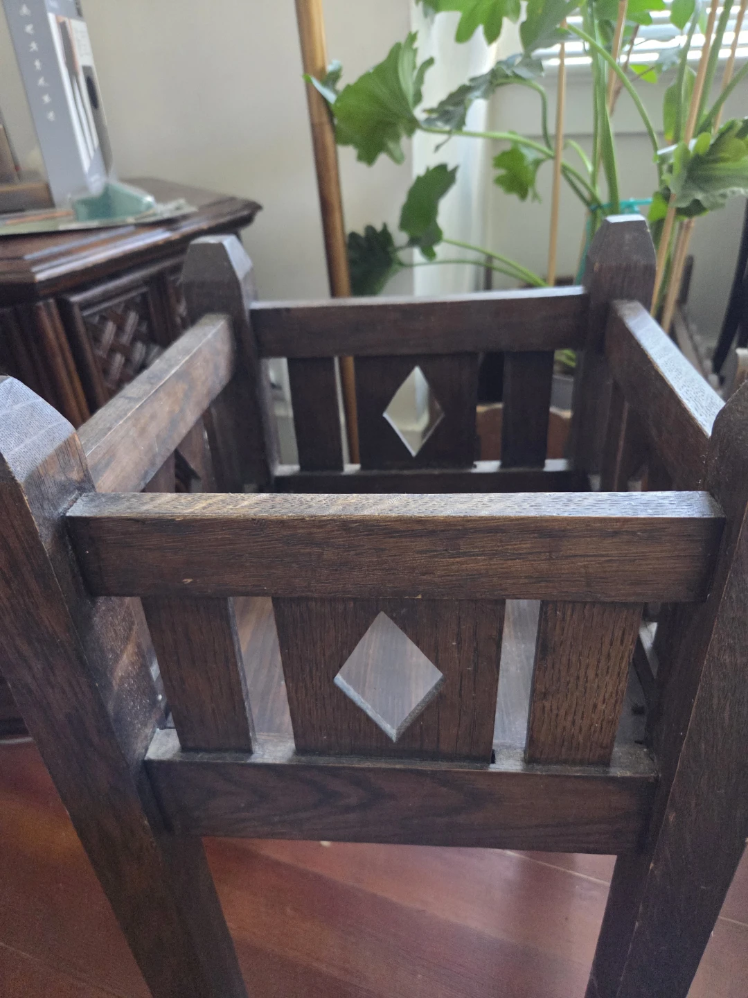 Antique Wooden Plant Stand/Stool - photo 2
