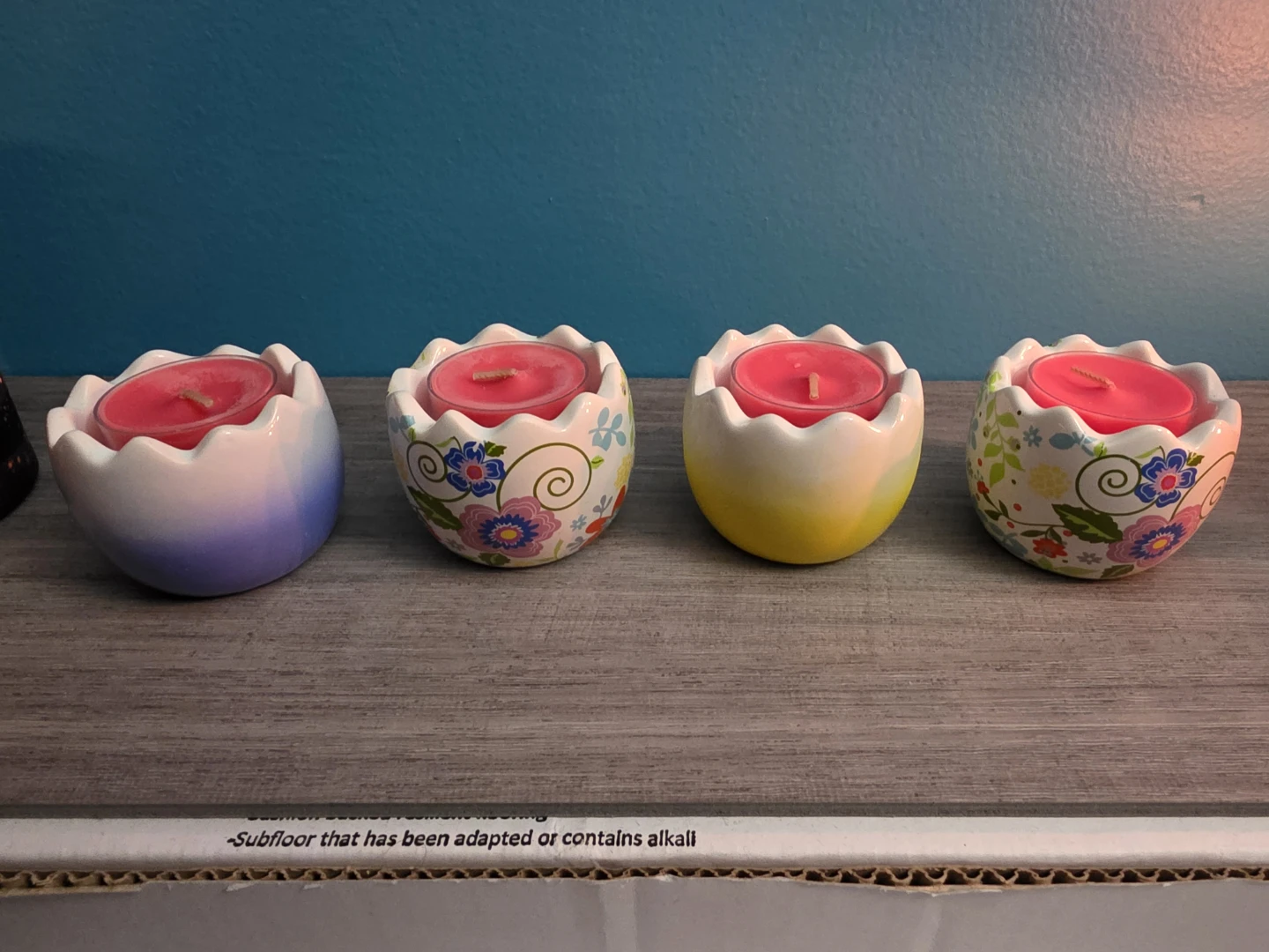 Set of 4 Egg-Shaped Votive Candle Holders