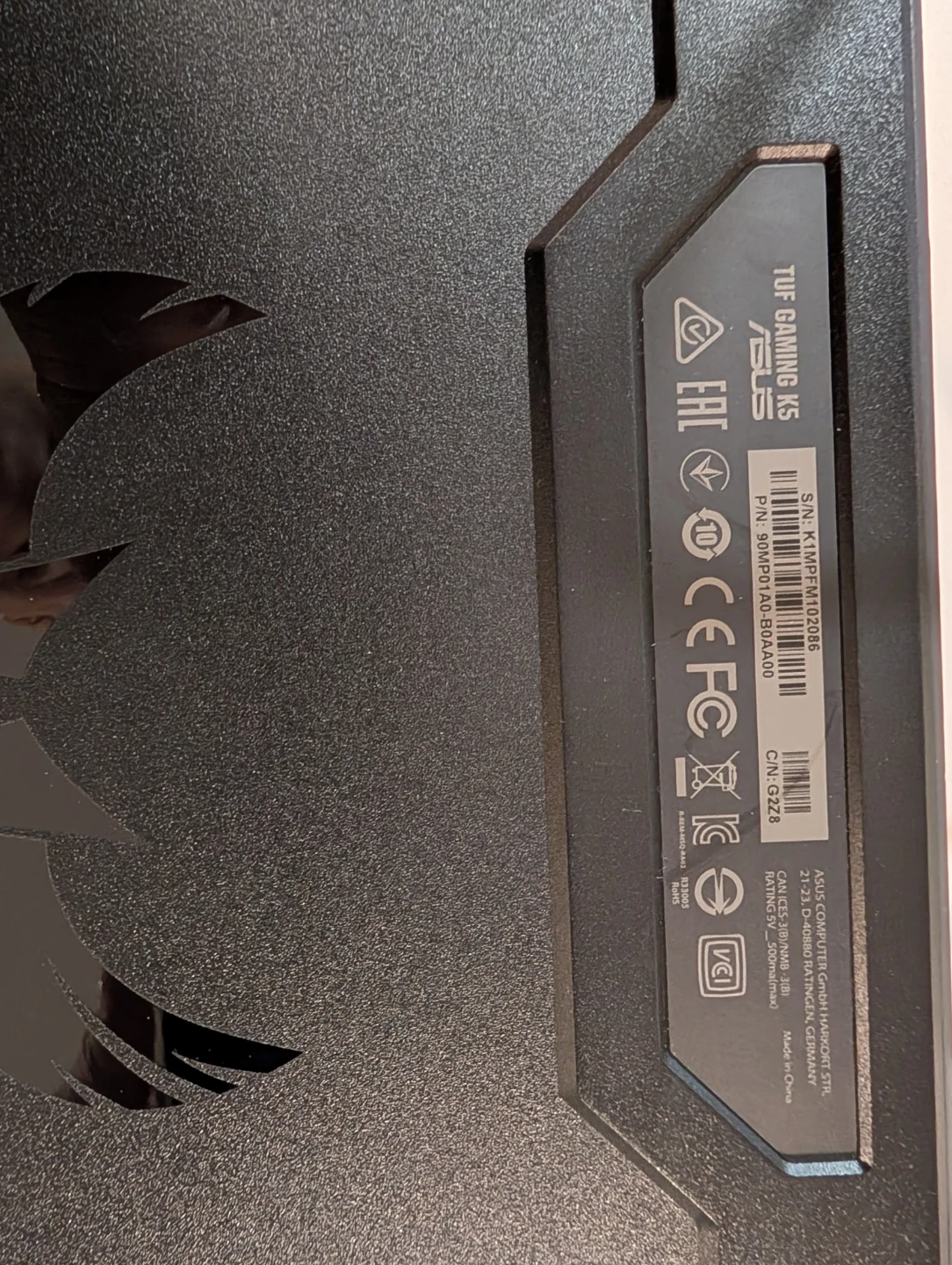 ASUS TUF GAMING K5 Keyboard