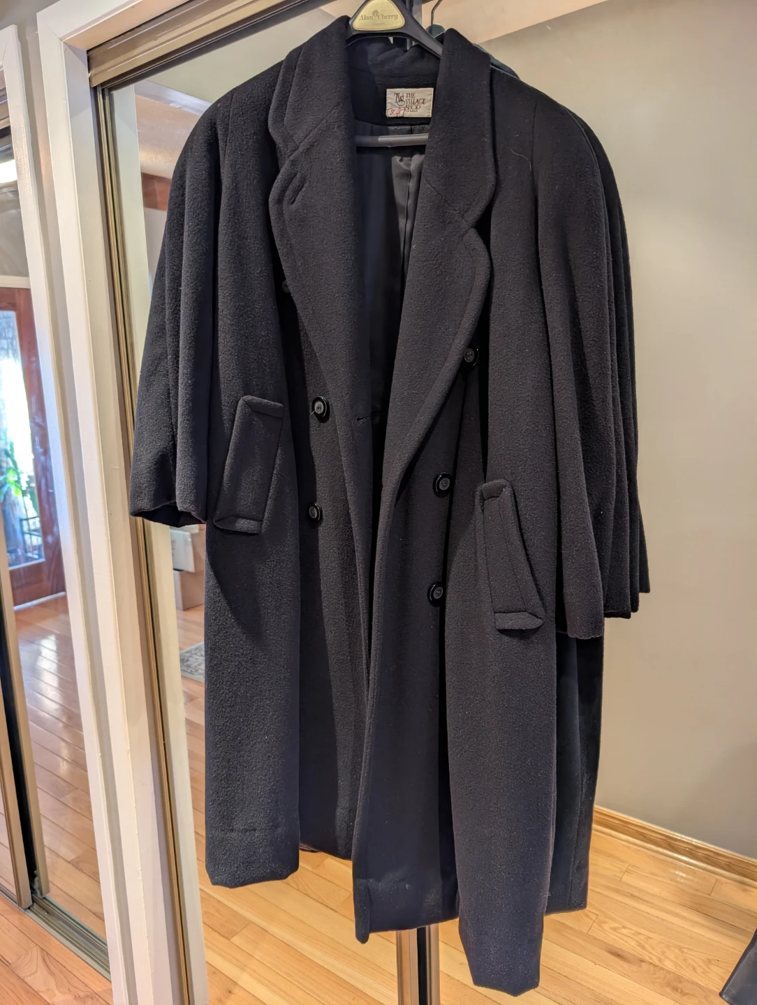 Ladies Black Wool Blend Coat Size 12