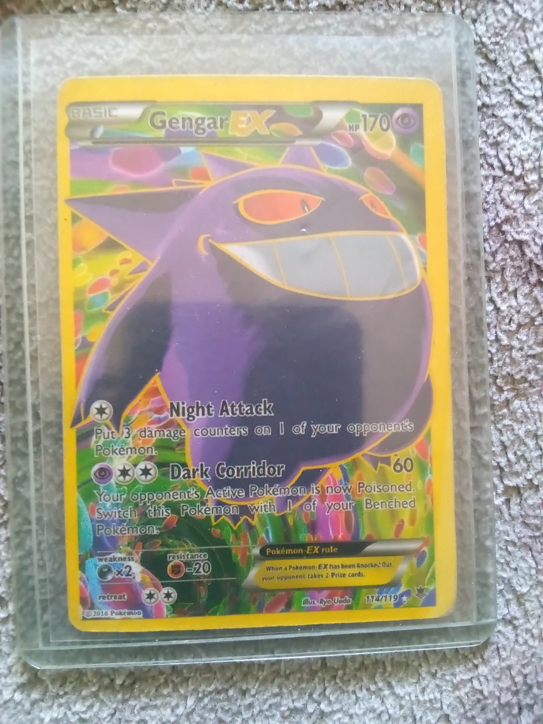 Pokemon Gengar EX Trading Card 114/119 - photo 2