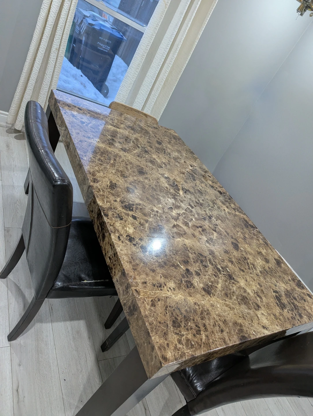 Moving Sale - Marble Dining Table with 4 Chairs