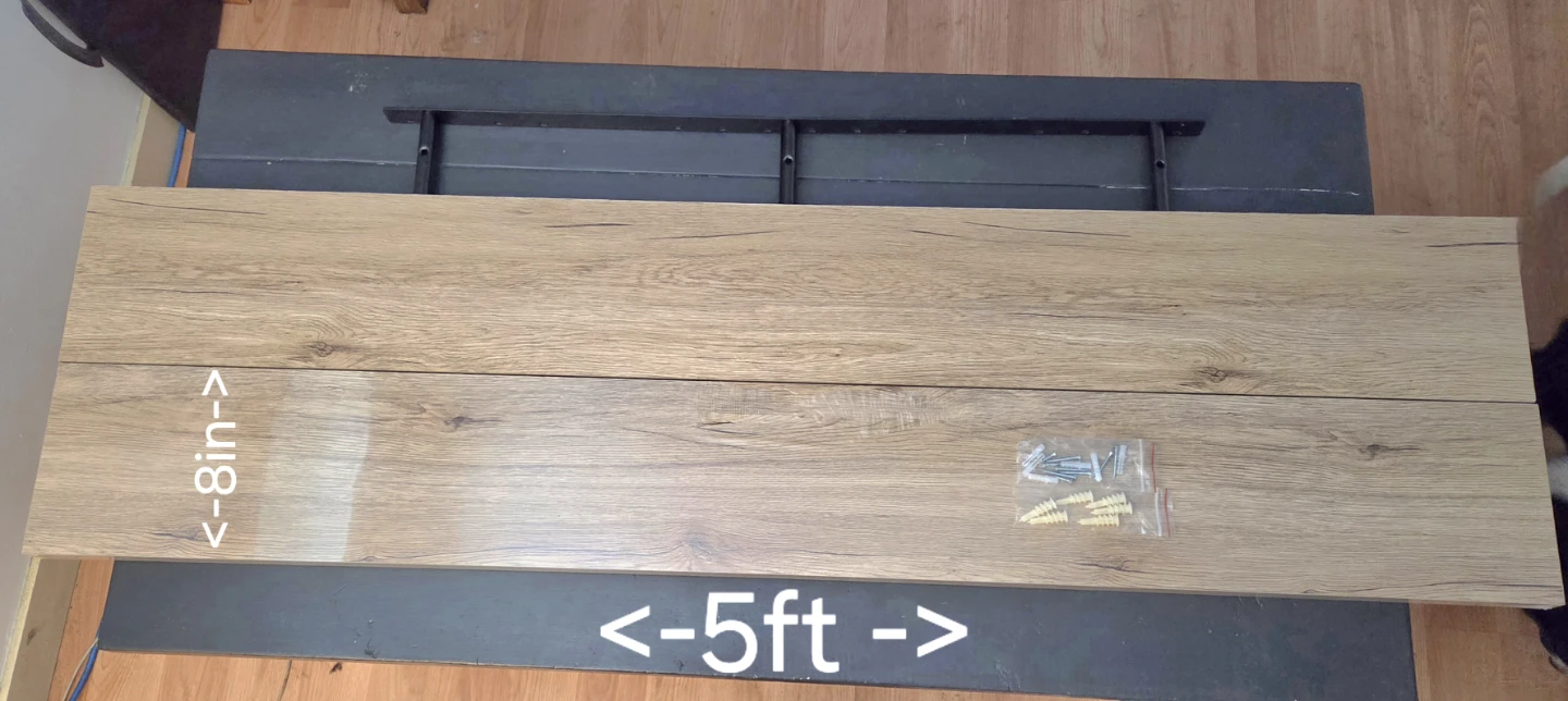 Floating Wall Shelf (2pk) - Oak Finish