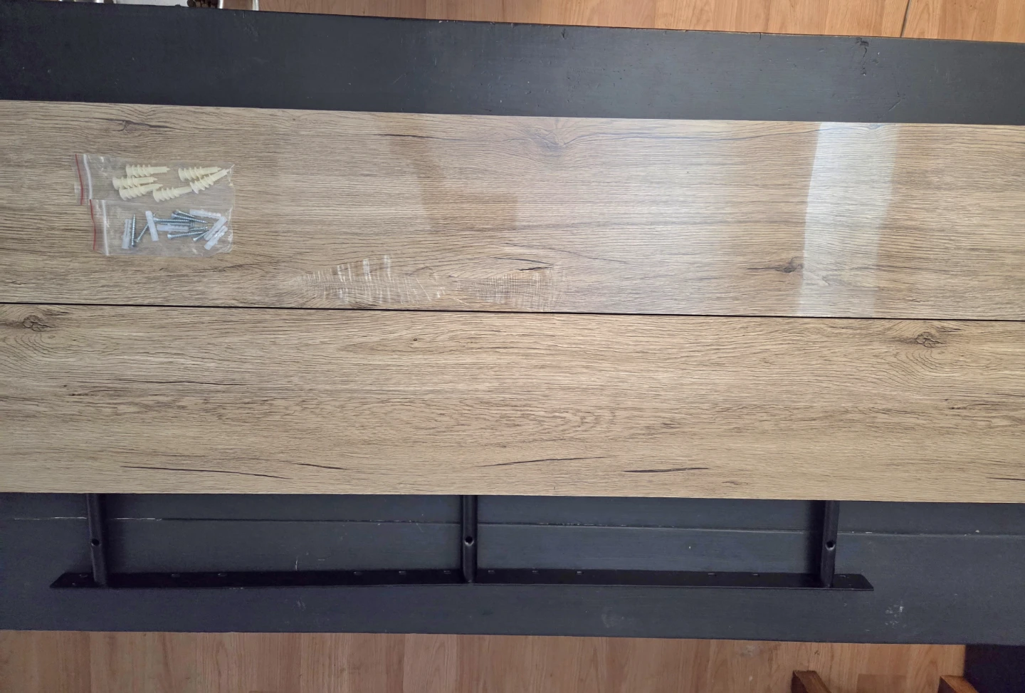 Floating Wall Shelf (2pk) - Oak Finish - photo 2