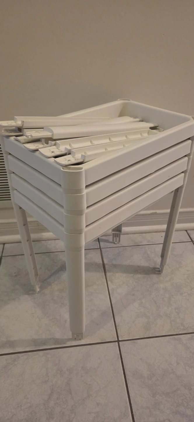 White 4-Tier Plastic Shelf Unit - photo 3