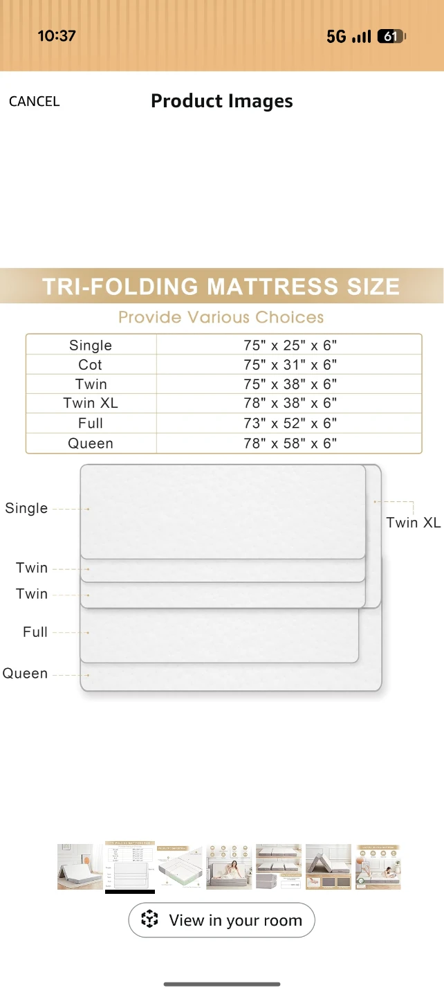Tri-Folding Mattress - photo 2