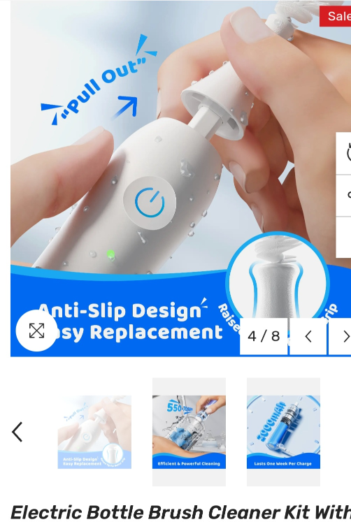 Klarpul Electric Bottle Brush Cleaner Kit - photo 4