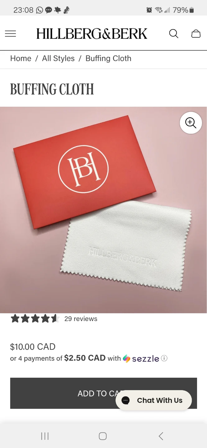 Hillberg & Berk Silver Lightening Stud Earrings, Buffing Cloth - photo 3