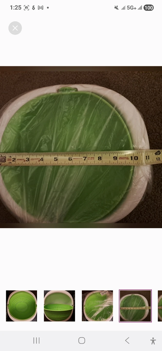 NEW COLANDER, FOOD RINSER, STRAINER, WASHER, GREEN, WHITE - photo 4