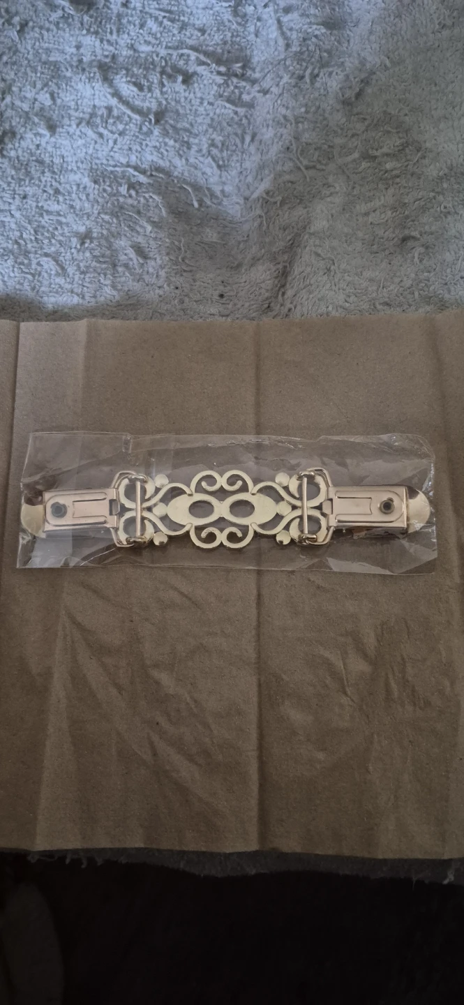 Gold Plated Sweater Shawl Clip with Rhinestones - photo 2