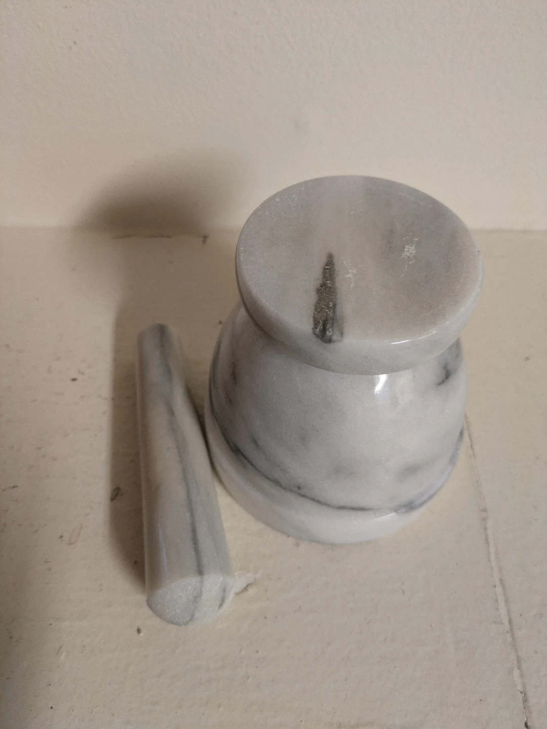 Vintage Marble Mortar and Pestle Set - photo 3