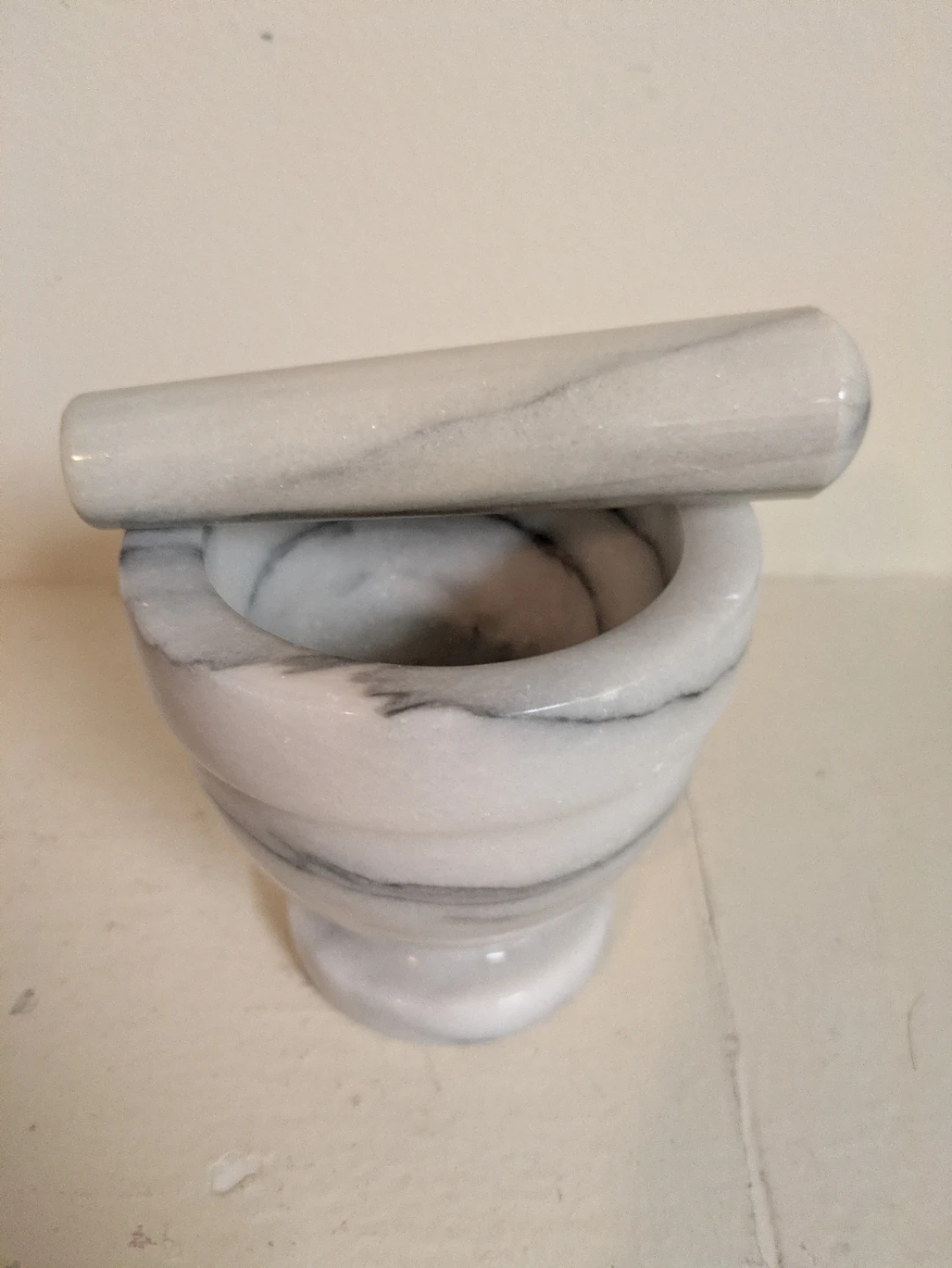 Vintage Marble Mortar and Pestle Set - photo 4