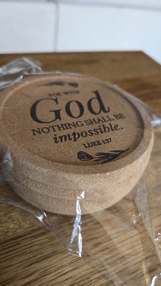 Christian Bible Verse Cork Coasters (New Set of 4) - photo 4