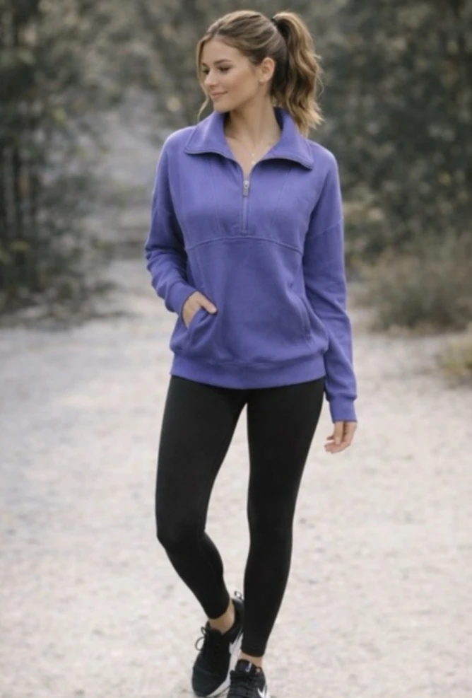 Brand new Gaim Women's Purple Quarter Zip Sweatshirt