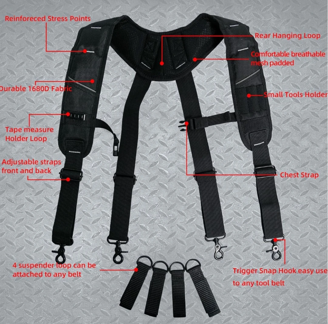 Heavy Duty Tool Belt Suspenders - photo 3