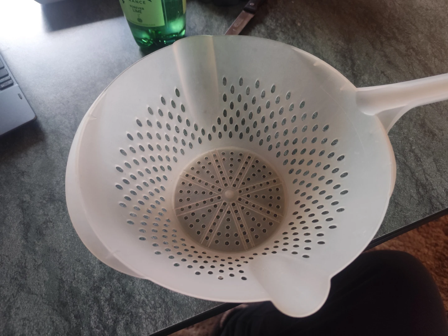 White Plastic Colander