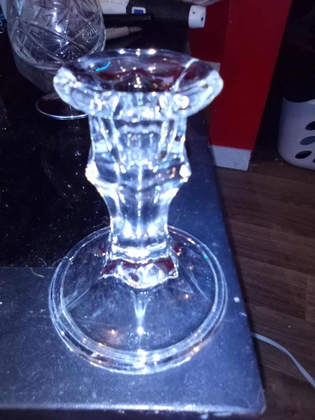Vase pinwheel crystal ten bucks .)bingo(