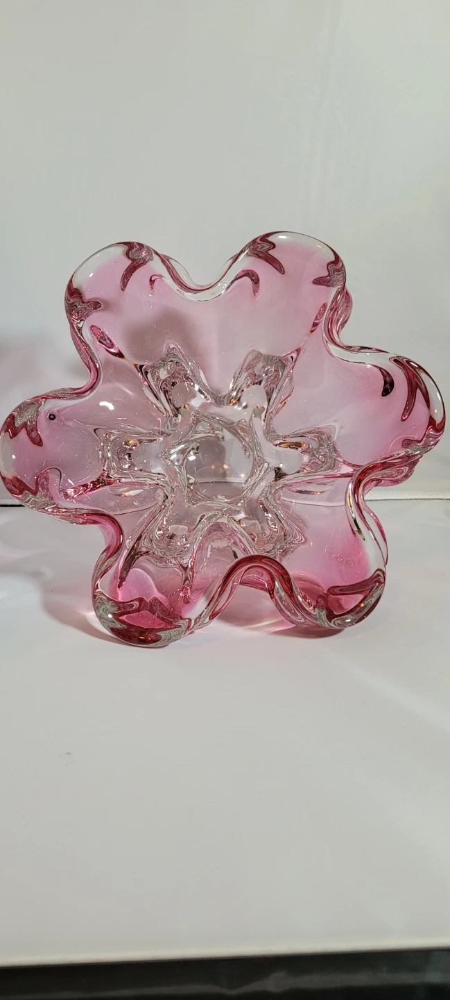 Pink Swirl Glass Art Bowl - photo 3