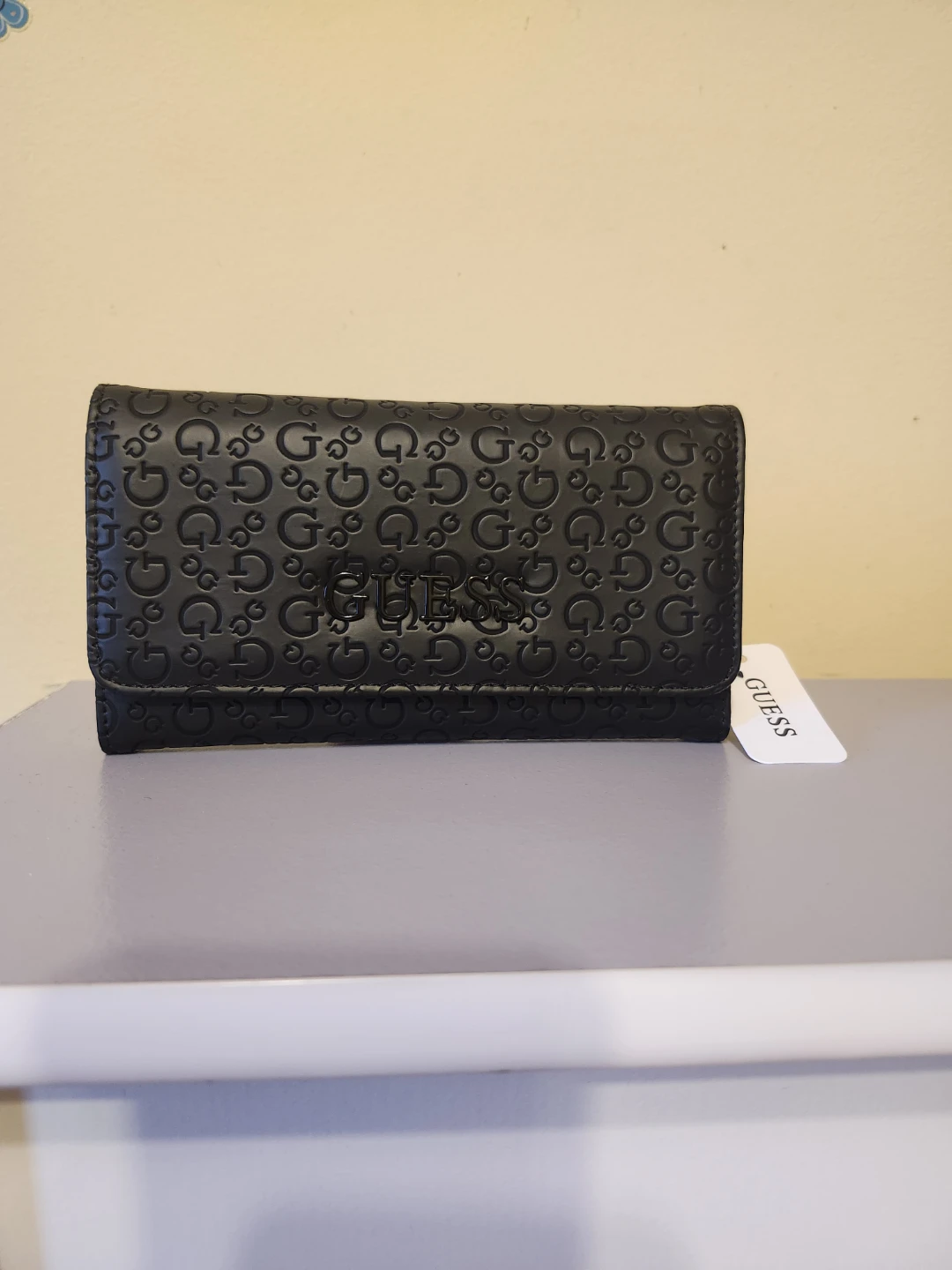 Guess Logo Black Wallet