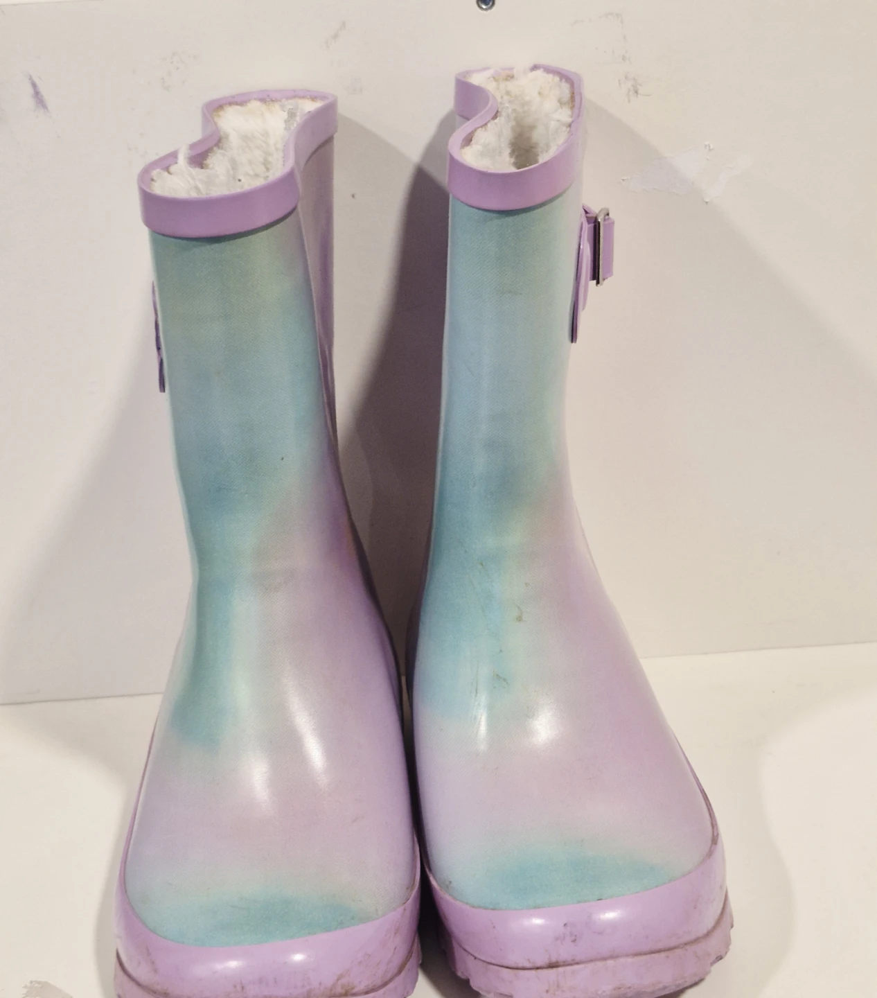 Kids Rainbow Tie-Dye Rain Boots size 1 - photo 2
