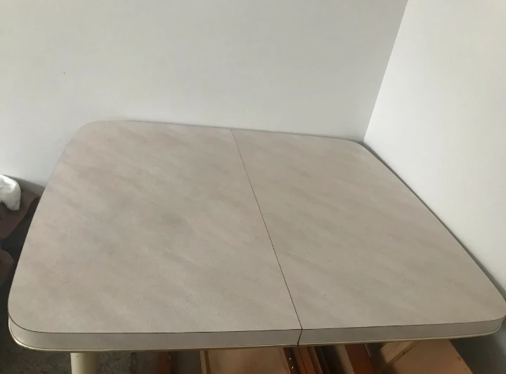 Vintage Synthetic Marble Table with White Legs 🥕 - photo 2