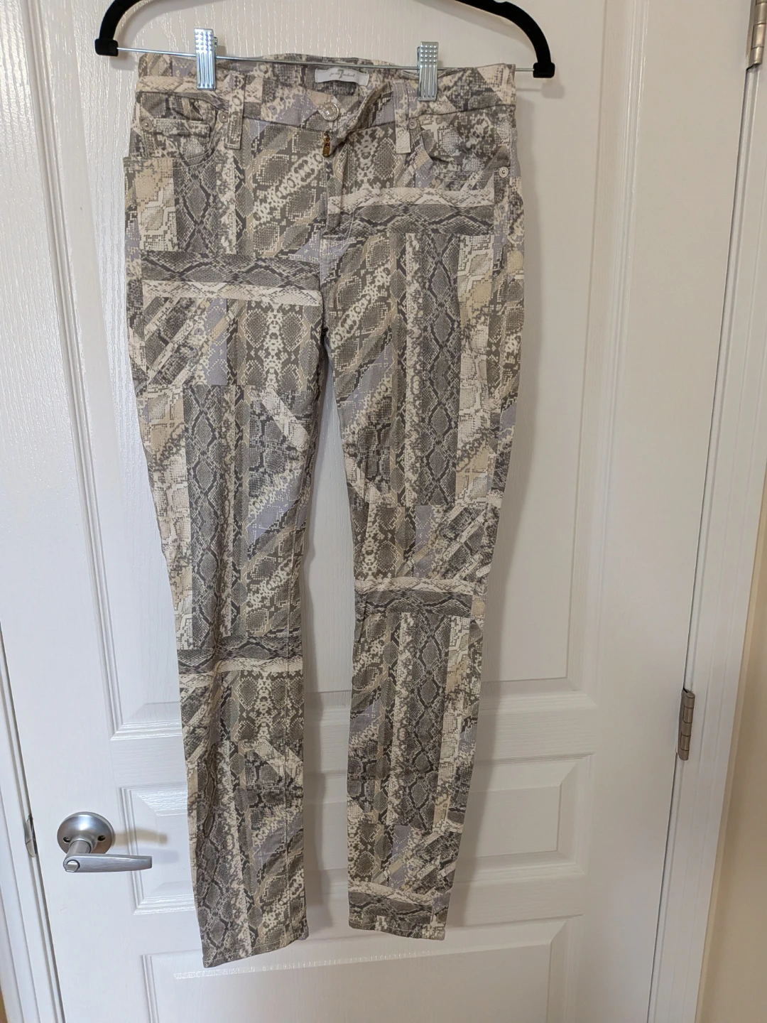 7 For All Mankind Women's Skinny Jeans Size 26 Snake Print - photo 3