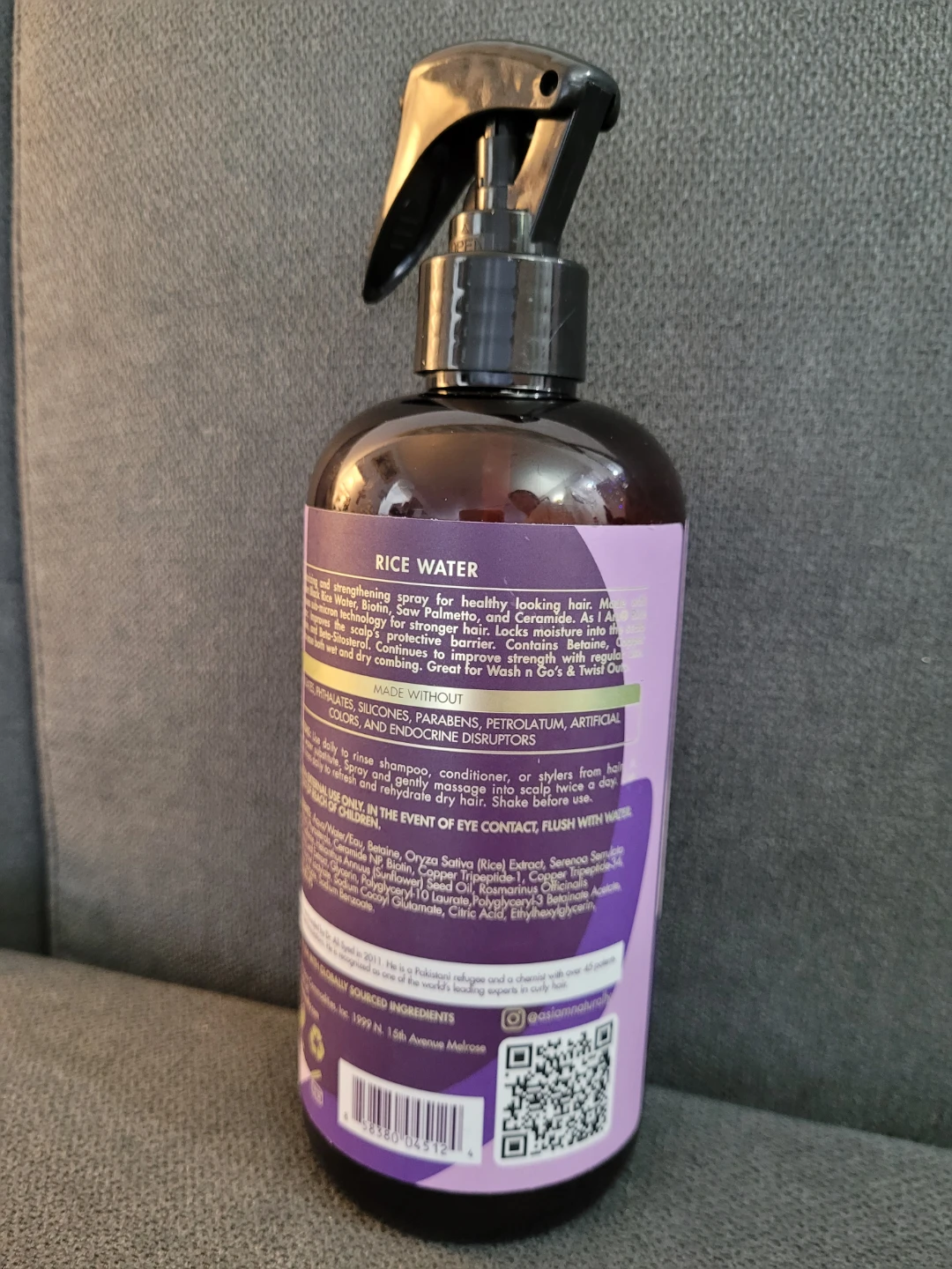 As I Am Rice Water Leave-In Conditioner Spray 16 oz - photo 2