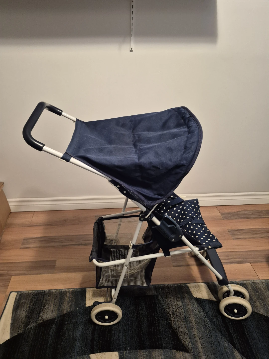 Navy Blue Umbrella Stroller with Sun Canopy
