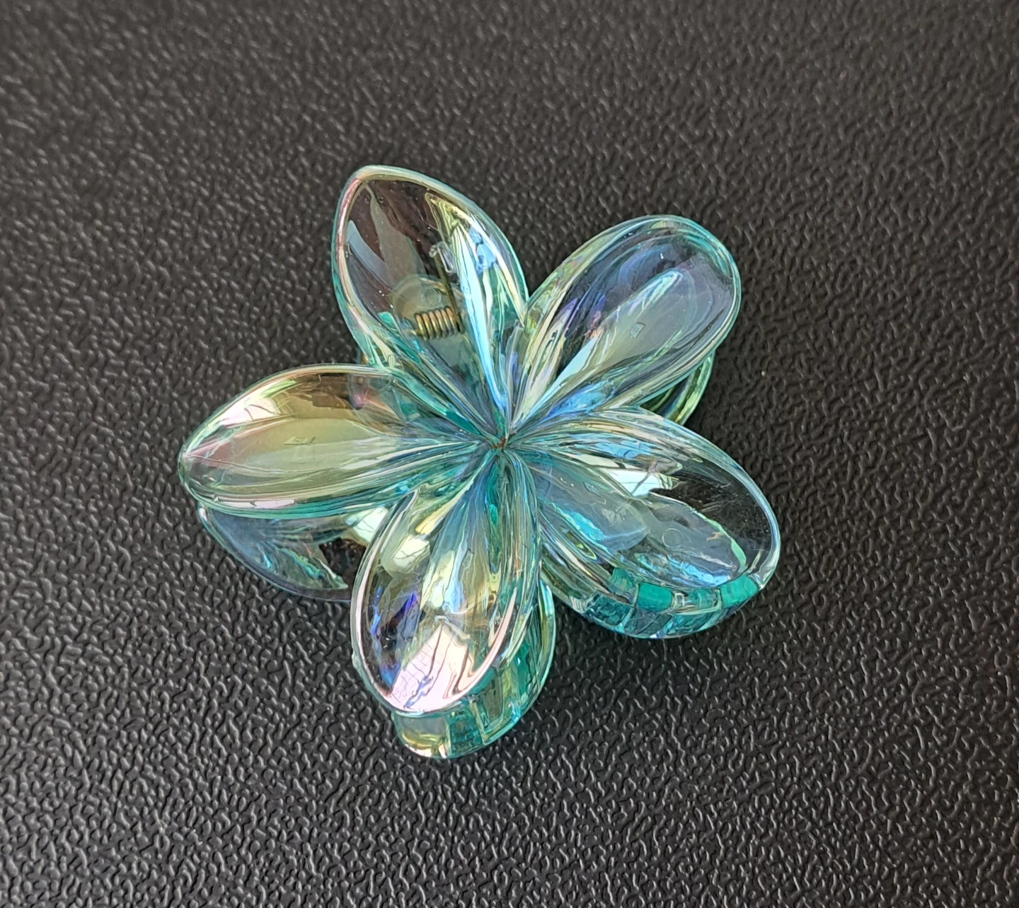 Iridescent Flower Claw Clip