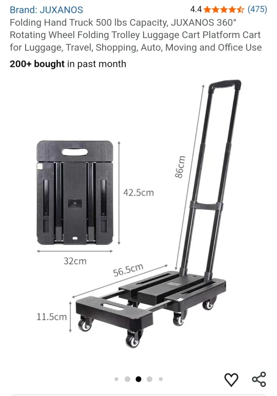 Folding Hand Truck 500 lbs Capacity - photo 2