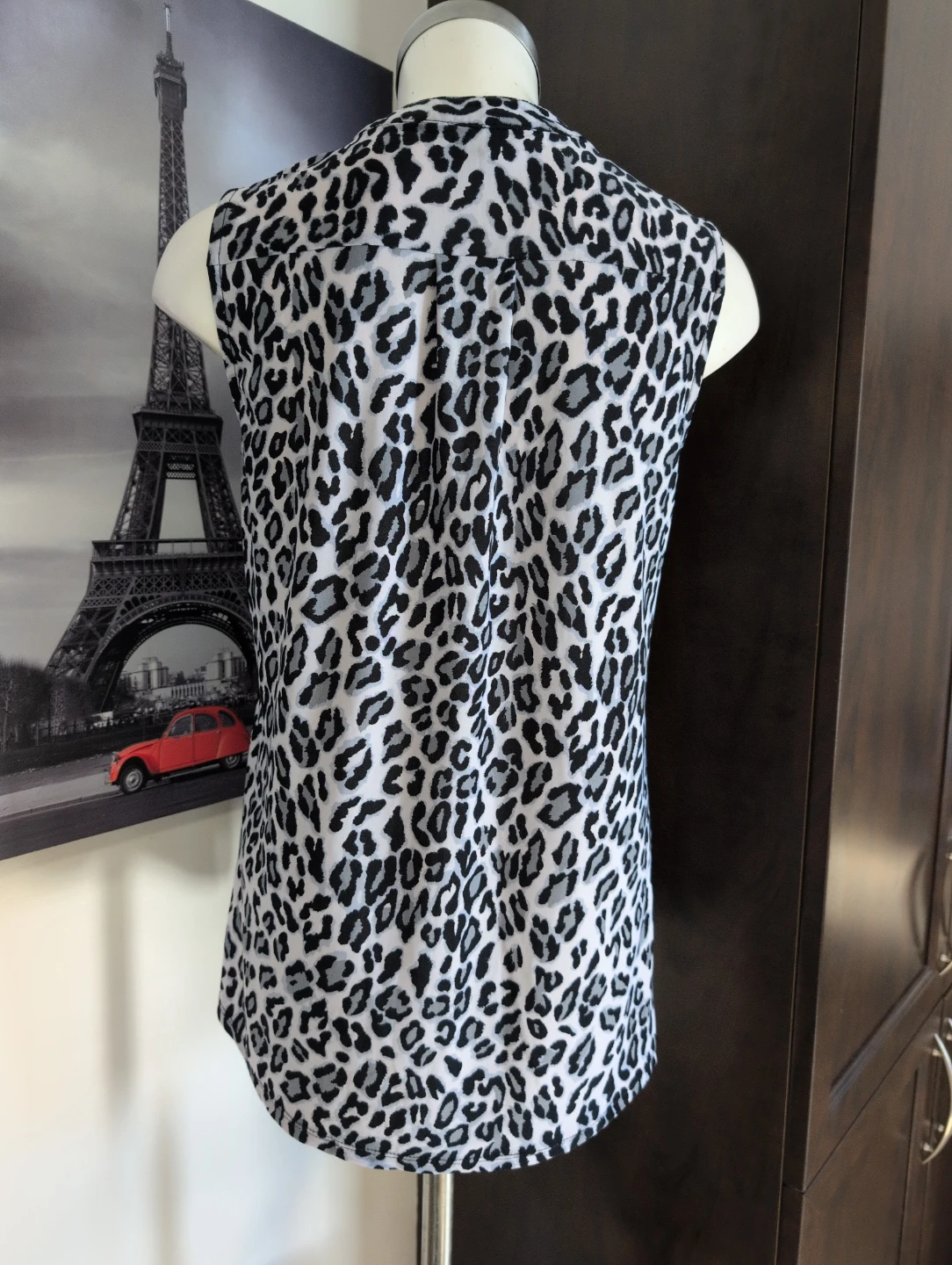 Lily Morgan Sleeveless Leopard Print Blouse S/P - photo 3