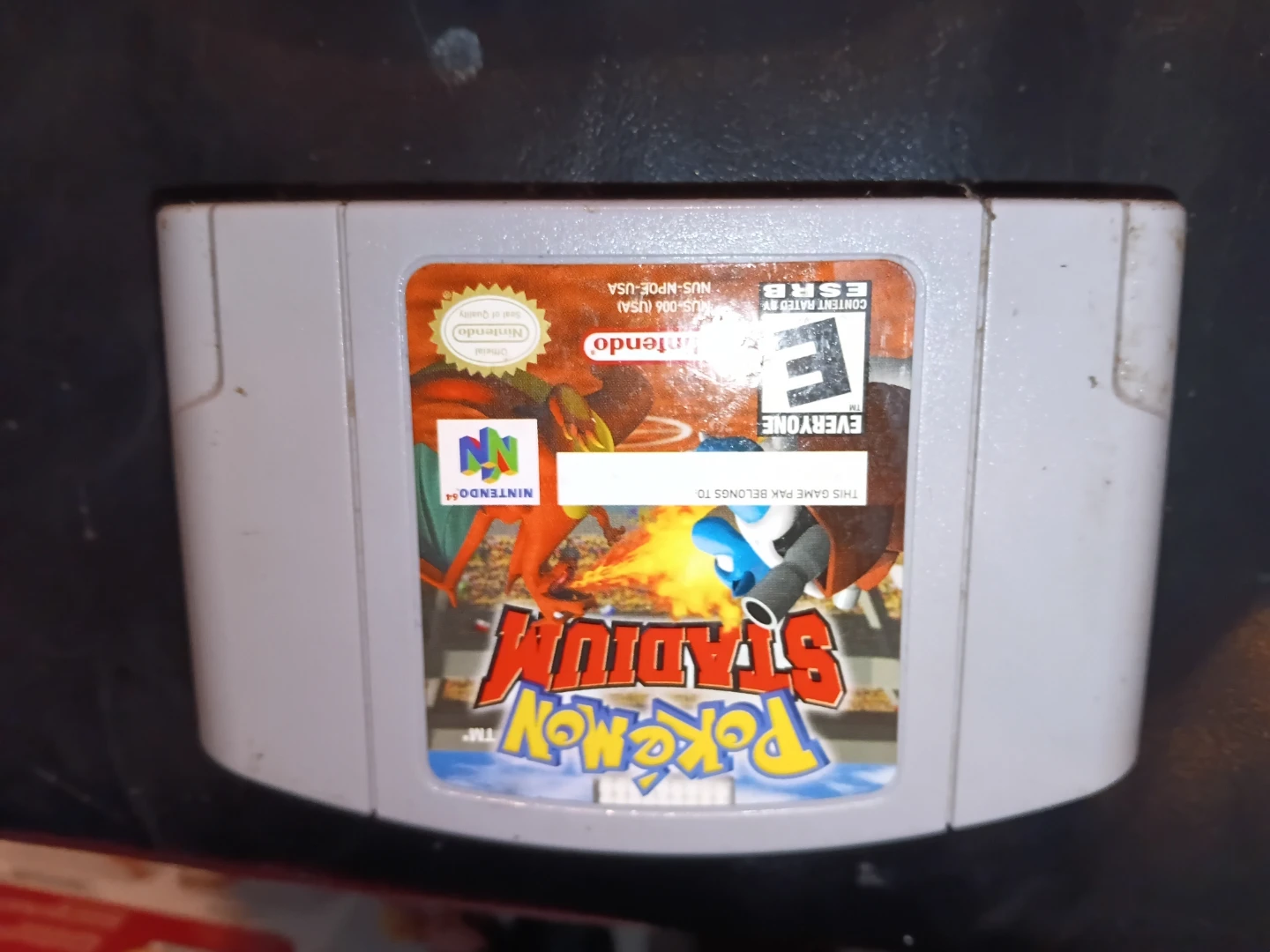 Nintendo 64 Pokemon Stadium Game Cartridge