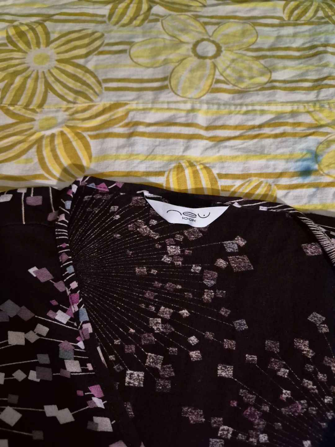 dark purple long sleeve wrap top - photo 4