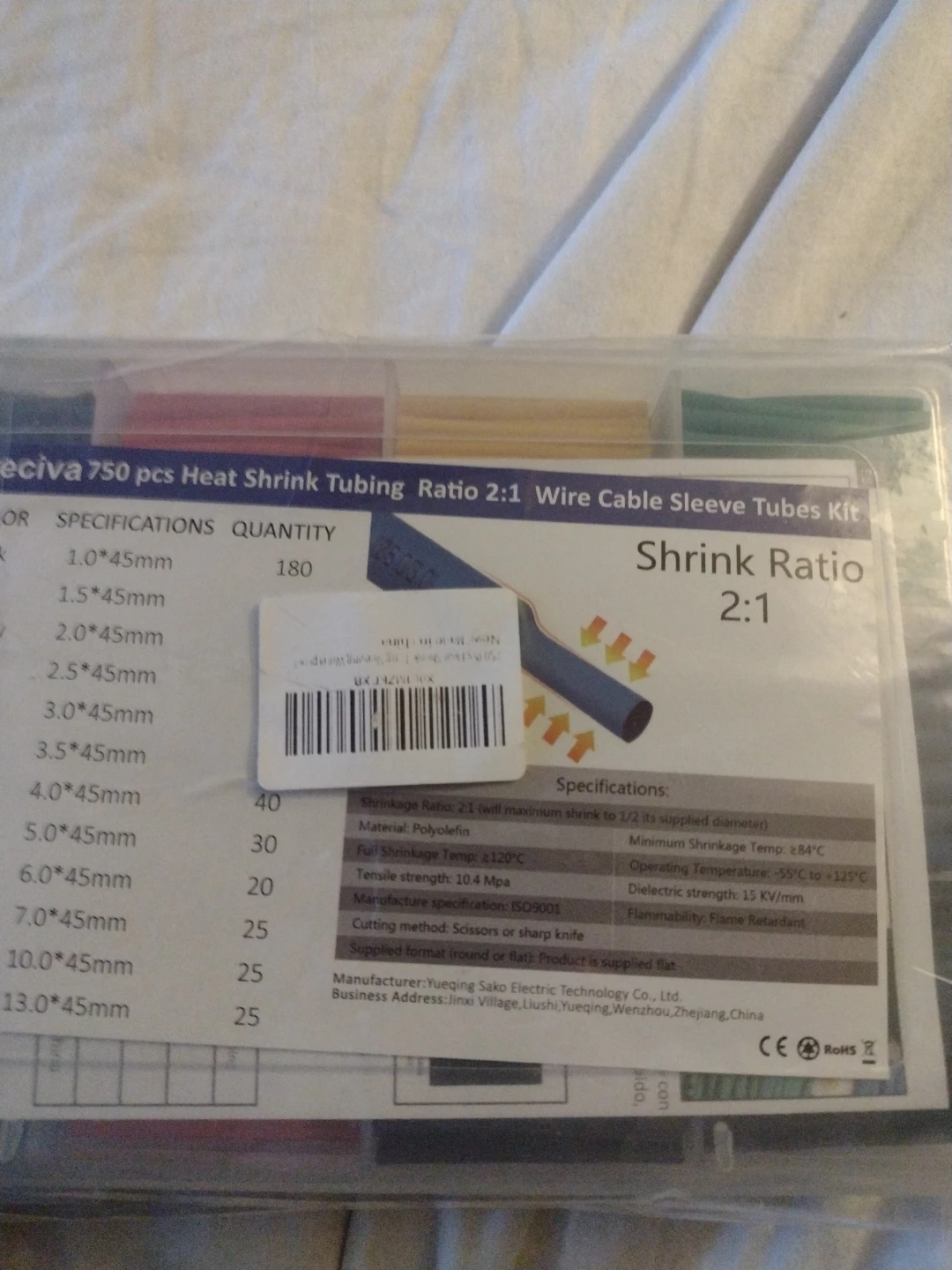 Preciva 750 pcs Heat Shrink Tubing Kit