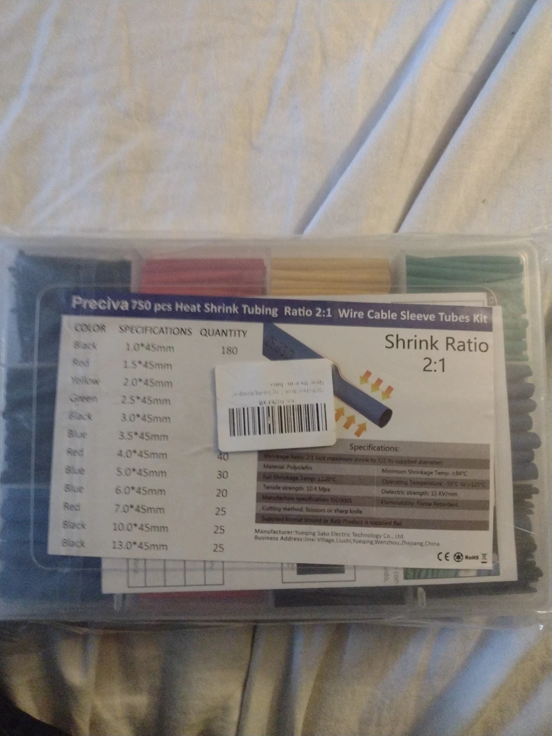 Preciva 750 pcs Heat Shrink Tubing Kit - photo 2