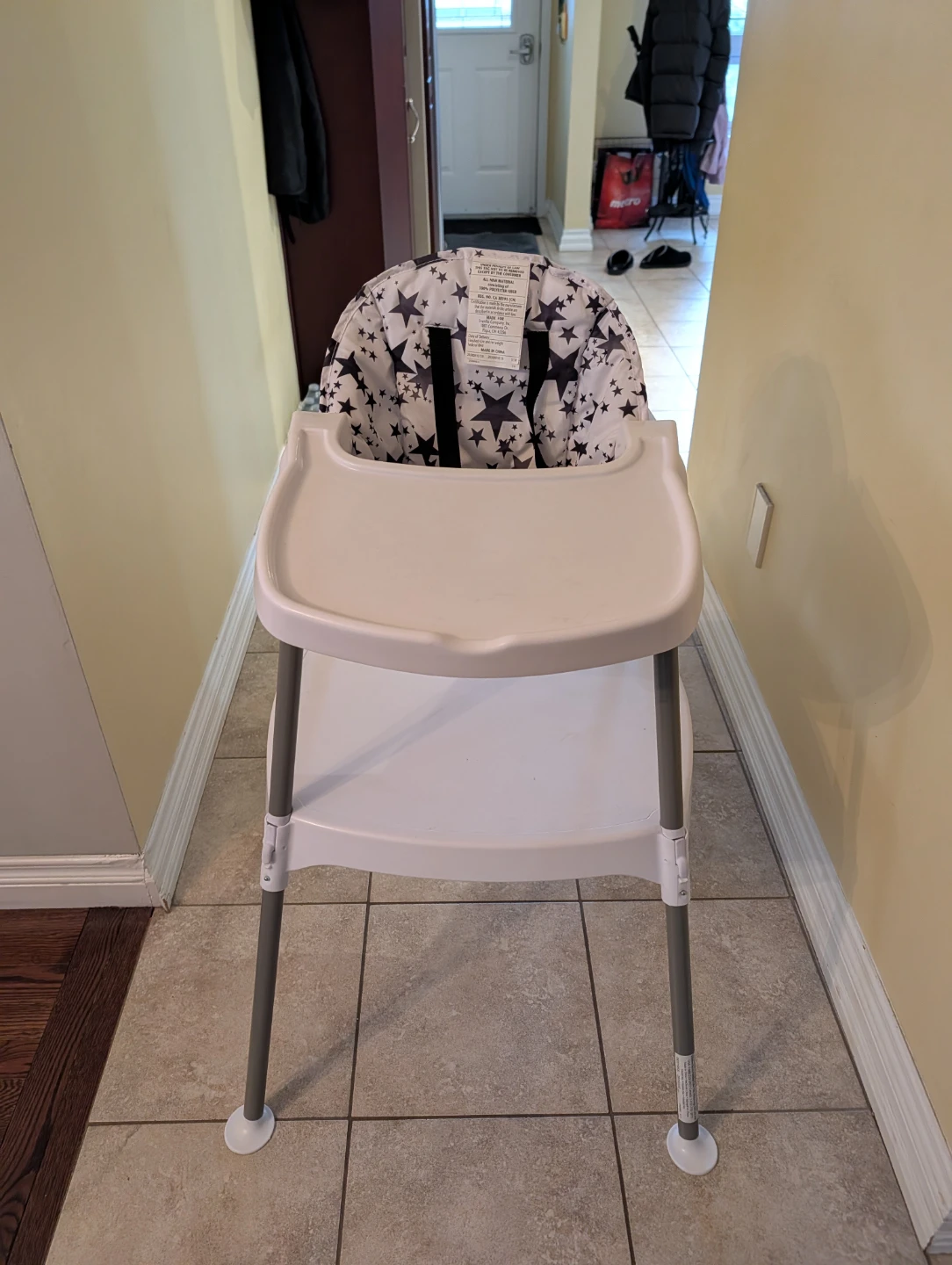 High Chair with Star Print Pad