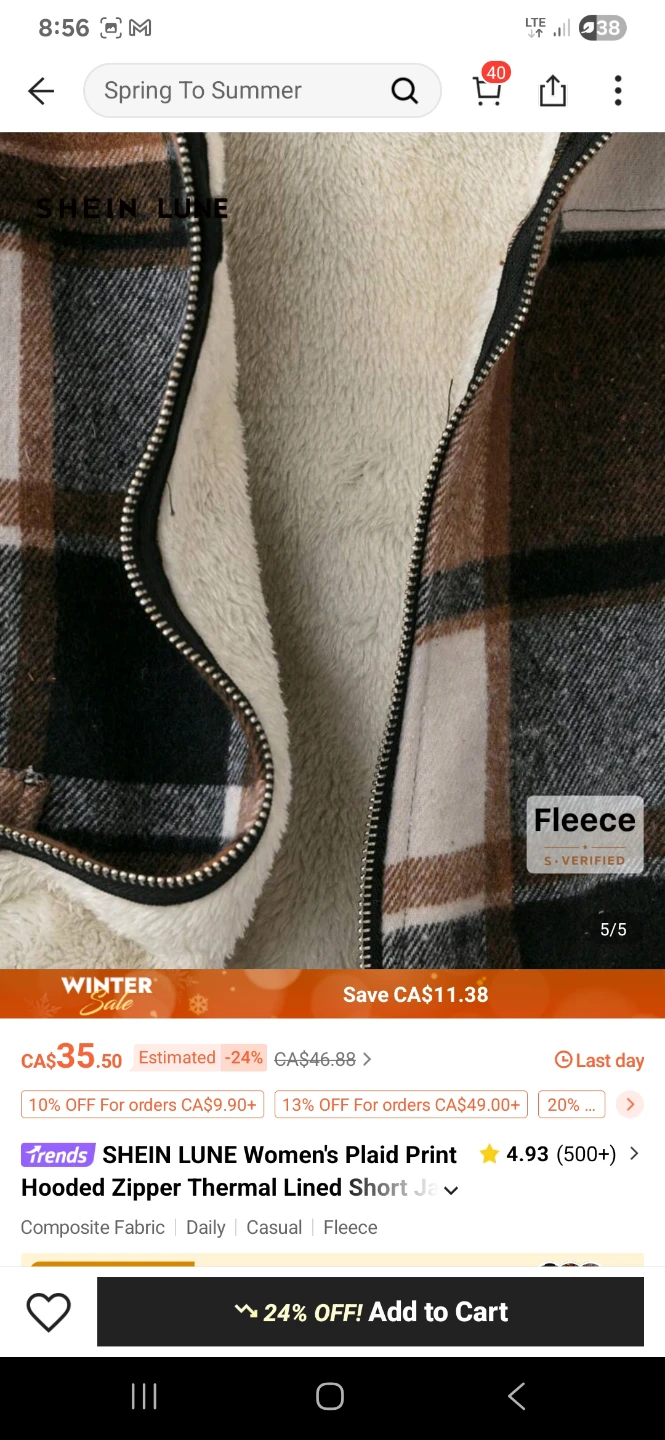 Crop warm jacket - photo 3
