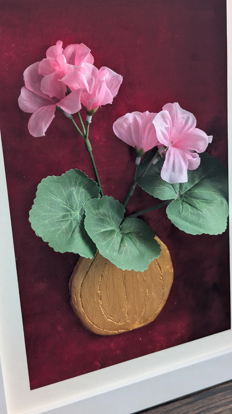 Framed Pink Flower Arrangement Wall Art - photo 3