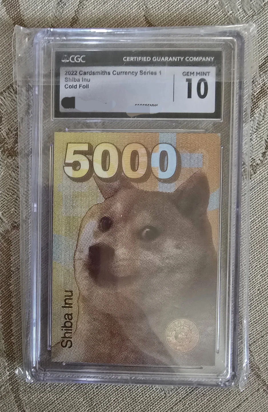2022 Cardsmiths Shiba Inu Cold Foil Gem Mint 10