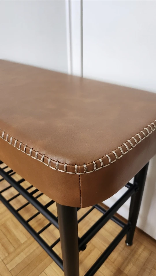3-level 32' Leather Padded Bench Storage *new - photo 2